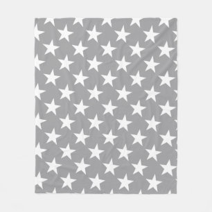 Couverture Polaire Conception grise élégante d'étoile de couleur
