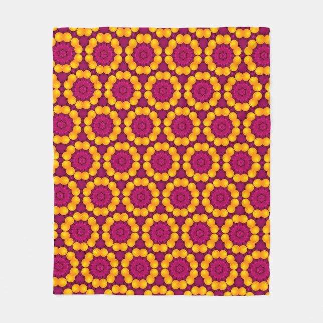 Couverture Polaire Conception motif faite par répétition de sha géomé (Devant)