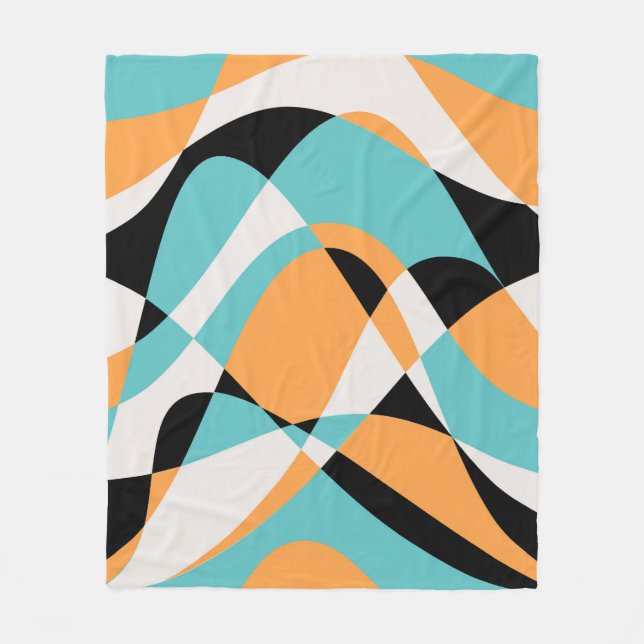 Couverture Polaire Conception Motif sans faille Abstraite Waves (Devant)