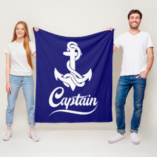 Couverture Polaire Conception nautique d'ancre de voilier capitaine