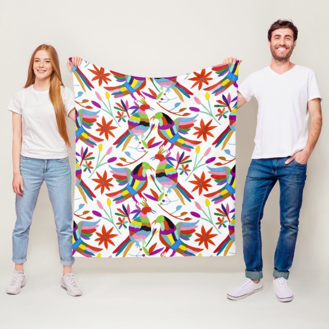 Couverture Polaire Conception Otomi moderne III (En situation)