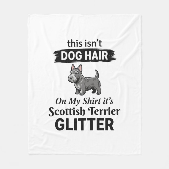 Couverture Polaire Conception Scottish Terrier Pailleté Amateur de Ch (Devant)