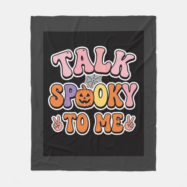 Couverture Polaire Conception Spooky Talk Spooky To Me Halloween_1 (Devant)
