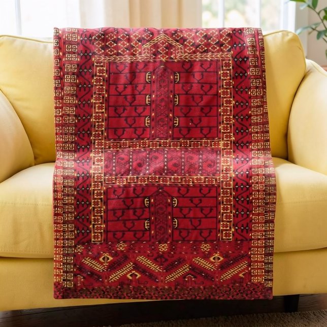 Couverture Polaire Conception turkmène antique (Créateur téléchargé)
