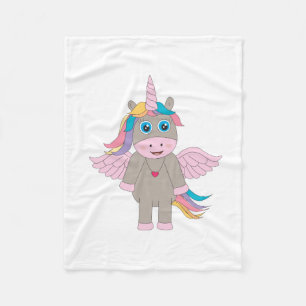 Couverture Polaire Conception Unicorne Arc-en-ciel mignon