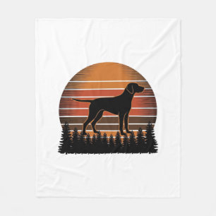 Couverture Polaire Conception vectorielle de chien de chasse vintage
