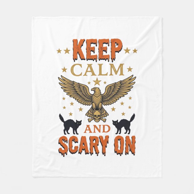 Couverture Polaire Conception vectorielle Halloween vintage effrayant (Devant)