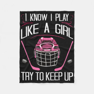 Couverture Polaire Conceptions de hockey sur gazon drôles pour filles
