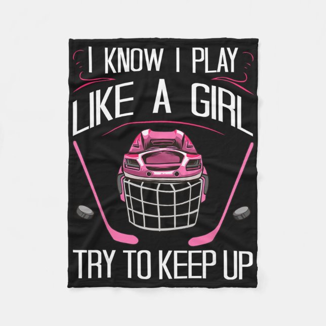 Couverture Polaire Conceptions de hockey sur gazon drôles pour filles (Devant)