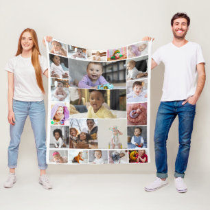 Couverture Polaire Concevez votre propre 22 photo Collage Poster