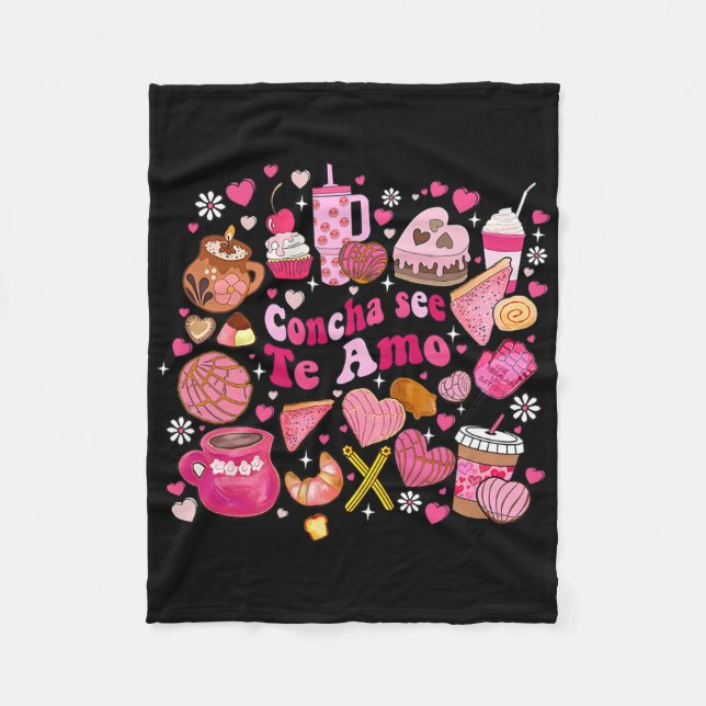 Couverture Polaire Concha See Te Amo Cafecito Chism Mexicain Saint-Va (Devant)