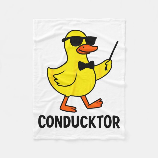Couverture Polaire Conducktor Funny Duck Music Pun Orchestra Design  (Devant)