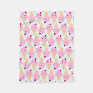 Couverture Polaire Cônes de crème glacée Kawaii