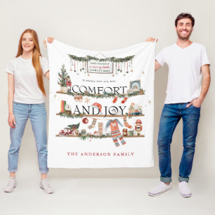 Couverture Polaire Confort & Joie   Petit Noël joyeux 