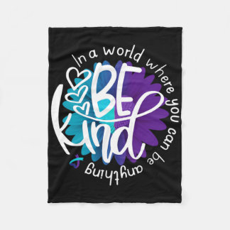 Couverture Polaire Conscience Fleur de Marguerite Prévention du Suici