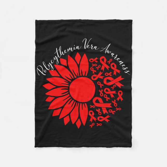 Couverture Polaire Conscience Polycythemia Vera Tournesol Rouge Mpn S (Devant)