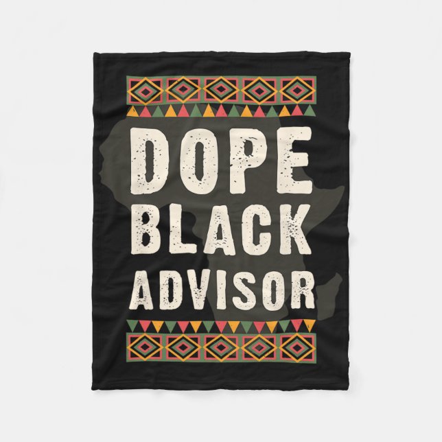 Couverture Polaire Conseiller noir de la drogue Juneteenth Mois de l' (Devant)