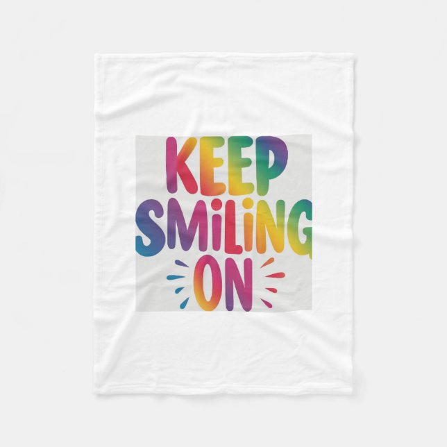 Couverture Polaire continuez à sourire (Devant)