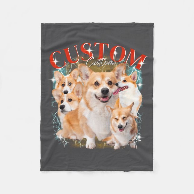 Couverture Polaire Contrefaçon Animaux Chien Chat Drôle 1bk1  (Devant)