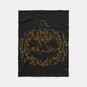 Couverture Polaire Contrôleur de jeu vidéo Citrouille Halloween Costu