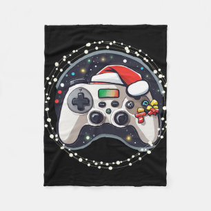 Couverture Polaire Contrôleur de jeu vidéo Santa Chapeau Noël Jeux X