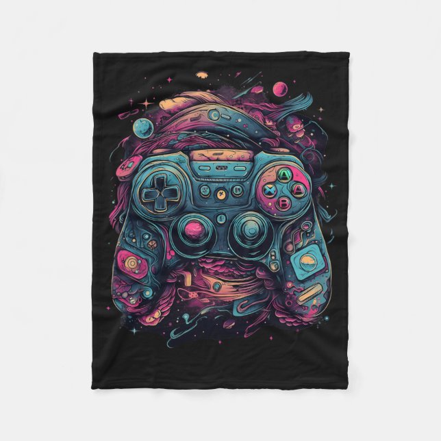 Couverture Polaire Contrôleur Jeu Rave Gamer Nerd Jeu Pc Abstrait (Devant)