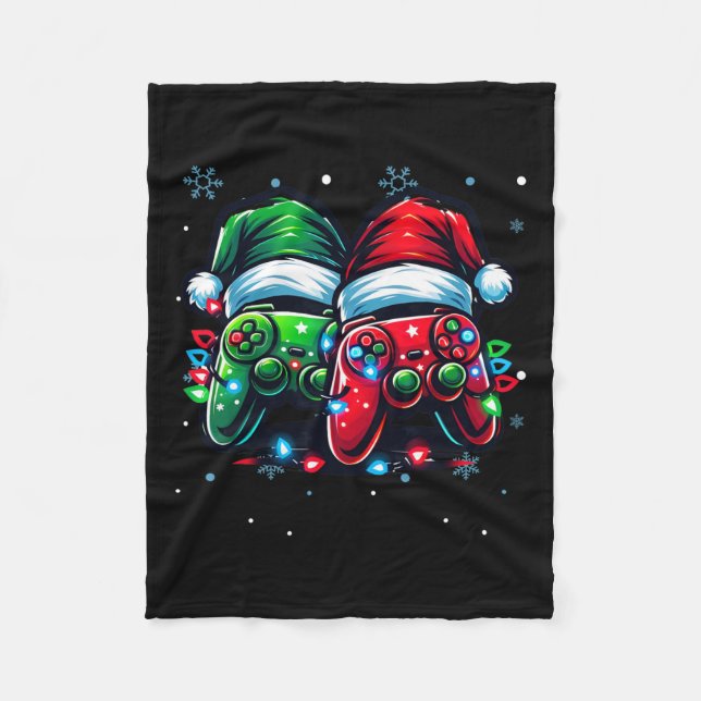 Couverture Polaire Contrôleur Santa Hat Jeu de Noël Jeu de Noël X-mas (Devant)