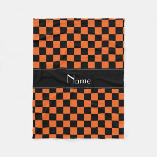 Couverture Polaire Contrôleurs noirs et oranges nommés personnalis