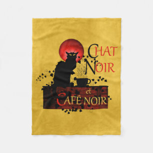 Couverture Polaire Conversation Noir et Café Noir