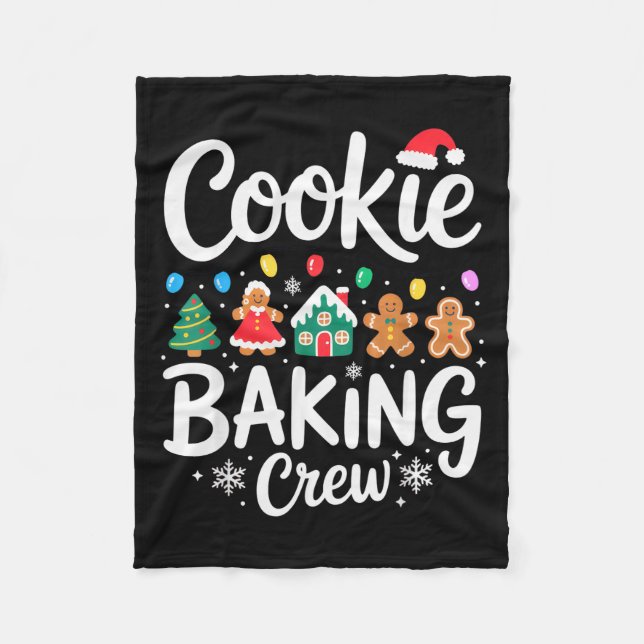 Couverture Polaire Cookie Baking Crew Christmas Chefs Festive Holiday (Devant)