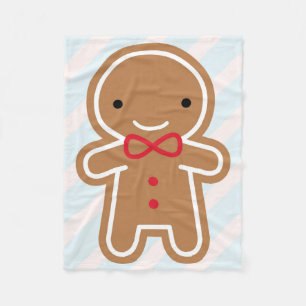 Couverture Polaire Cookie Cute Gingerbread Homme