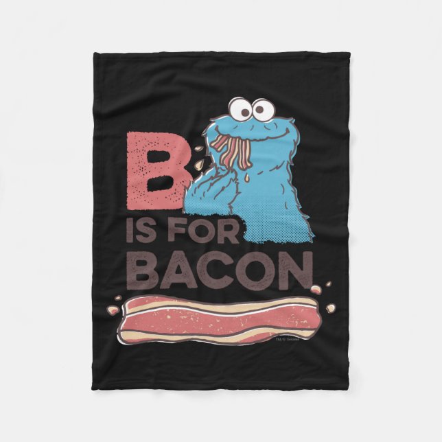 Couverture Polaire Cookie Monster B Is For Bacon  (Devant)