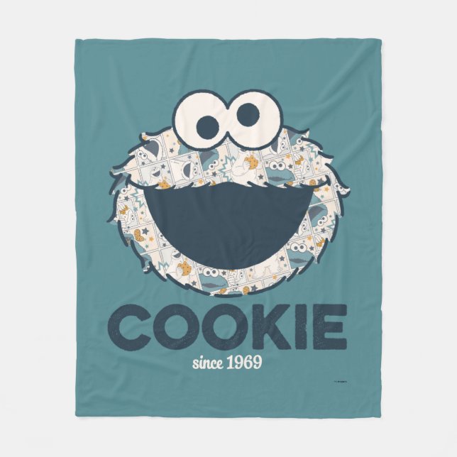 Couverture Polaire Cookie Monster | Cookie depuis 1969 (Devant)