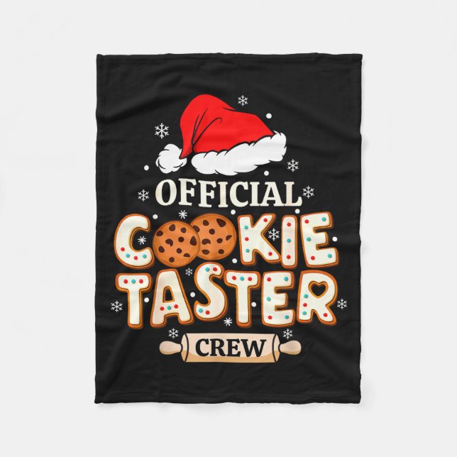 Couverture Polaire Cookie Taster Crew, Funny Christmas Baking Team  (Devant)
