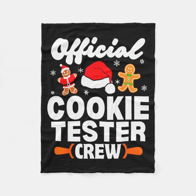 Couverture Polaire Cookie Tester Crew Christmas Baking Xmas Pajamas  (Devant)