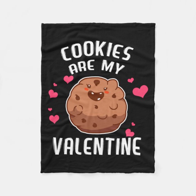 Couverture Polaire Cookies Are My Valentine Chocolate Biscuit Baker  (Devant)