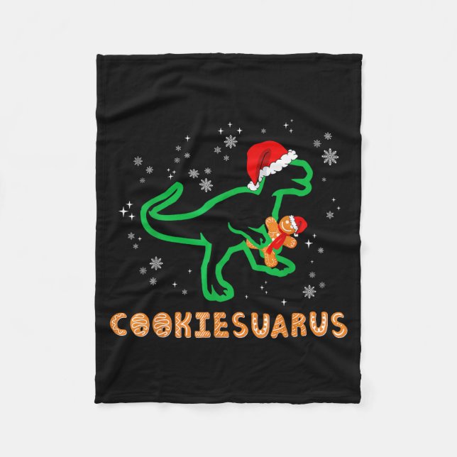 Couverture Polaire Cookiesaurus Christmas Dinosaur Rex Sugar Cookie  (Devant)