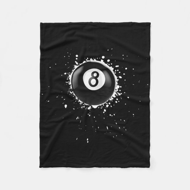 Couverture Polaire Cool 8 boules Huit Billard Billard Peinture Splatt (Devant)