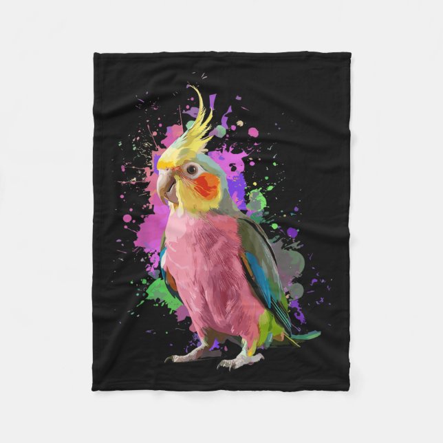 Couverture Polaire Cool Atiel Art Pour Hommes Femmes Perroquet Oiseau (Devant)