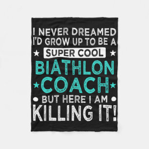 Couverture Polaire Cool Biathlon Entraîneur Funny Biathlète Humour Hi