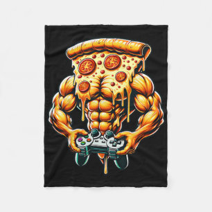 Couverture Polaire Cool Bodybuilding Gamer Pizza Présente
