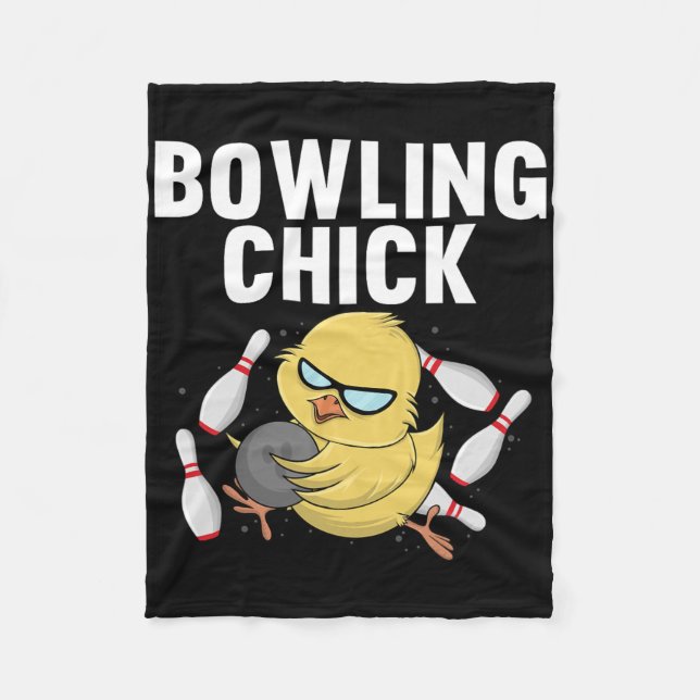 Couverture Polaire Cool Bowler Pour Femmes Filles Dames Bowling Chick (Devant)