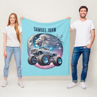 Couverture Polaire Cool boys monster truck ajouter nom