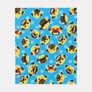 Couverture Polaire Cool de baiser de rire d'amour de motif d'Emoji