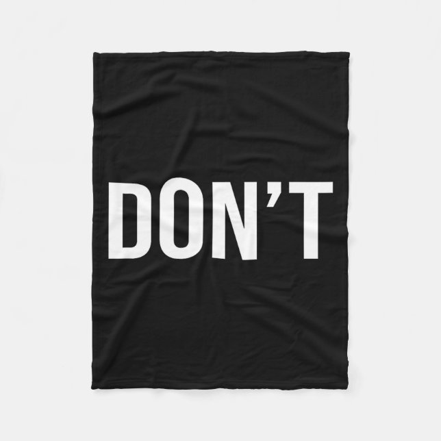 Couverture Polaire Cool Don't Design - Simple Word Trendy Do Not_dont (Devant)
