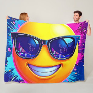 Couverture Polaire Cool 😎 Emoji Fun