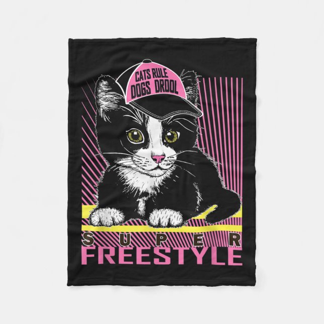 Couverture Polaire Cool Funny Sarcastic Cats Mèmes Citations Cartoon  (Devant)