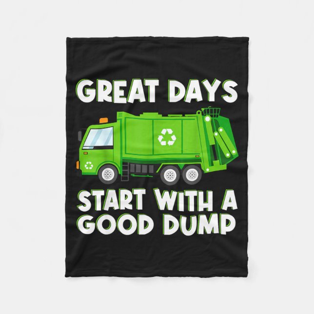 Couverture Polaire Cool Garbage Truck Good Dump Truck Men Kids Boys T (Devant)