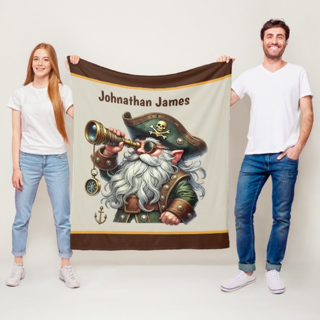 Couverture Polaire Cool garçons pirates amoureux ajouter le nom (En situation)