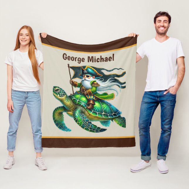 Couverture Polaire Cool garçons pirates amoureux ajouter le nom (En situation)